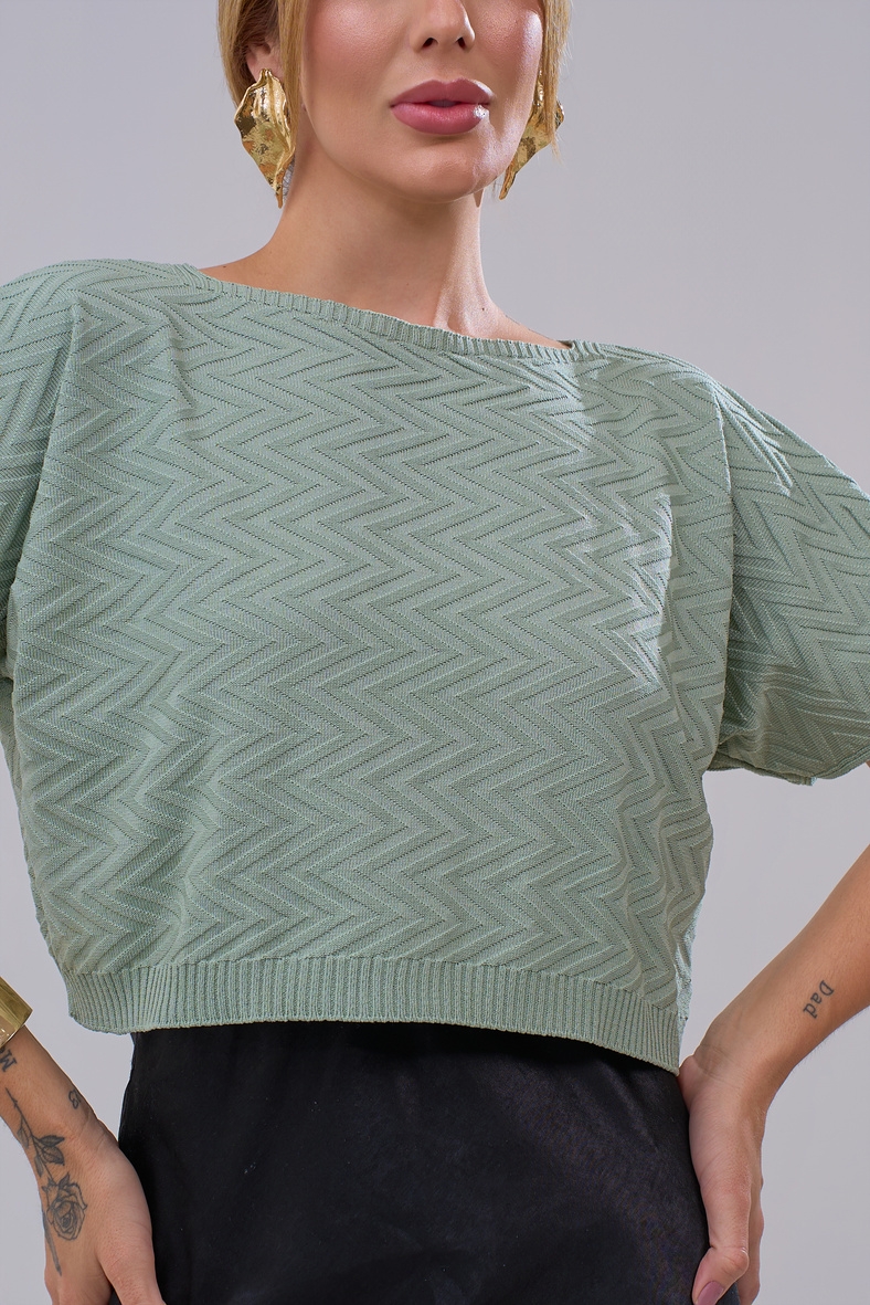 Cropped Tricot Sage - Imagem 3