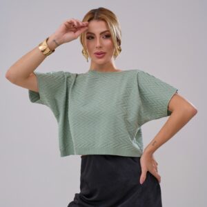 Cropped Tricot Sage